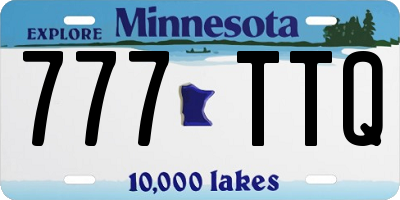 MN license plate 777TTQ