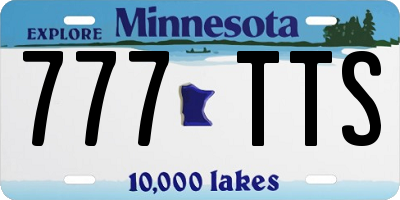 MN license plate 777TTS