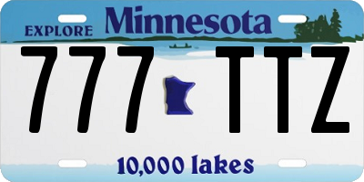MN license plate 777TTZ