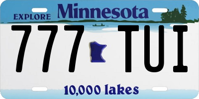 MN license plate 777TUI