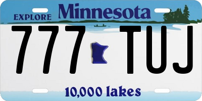 MN license plate 777TUJ