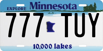 MN license plate 777TUY