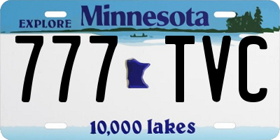 MN license plate 777TVC