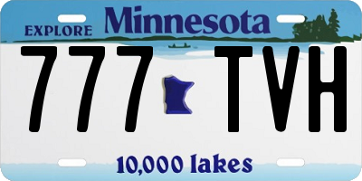 MN license plate 777TVH