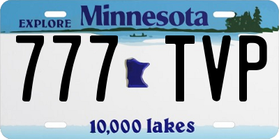 MN license plate 777TVP