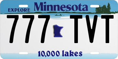 MN license plate 777TVT