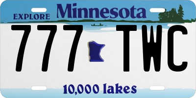 MN license plate 777TWC