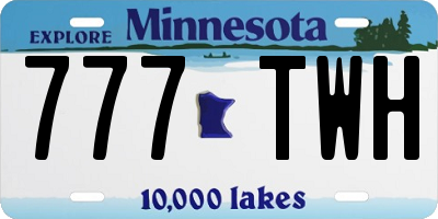 MN license plate 777TWH