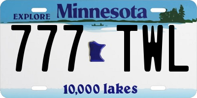 MN license plate 777TWL