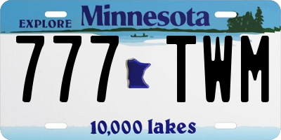 MN license plate 777TWM