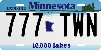 MN license plate 777TWN