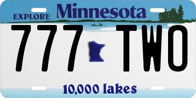MN license plate 777TWO