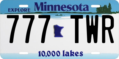 MN license plate 777TWR