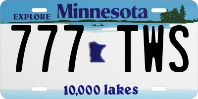 MN license plate 777TWS