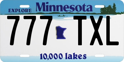 MN license plate 777TXL