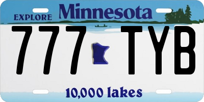 MN license plate 777TYB