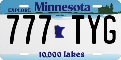MN license plate 777TYG