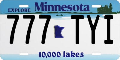 MN license plate 777TYI