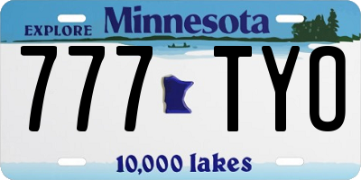 MN license plate 777TYO