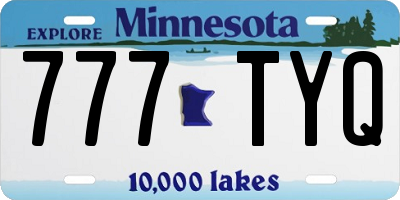 MN license plate 777TYQ