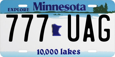 MN license plate 777UAG