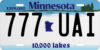 MN license plate 777UAI