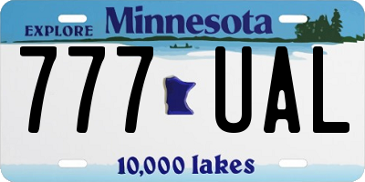 MN license plate 777UAL