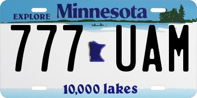 MN license plate 777UAM