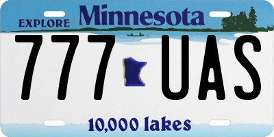 MN license plate 777UAS