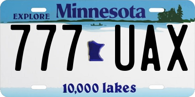 MN license plate 777UAX