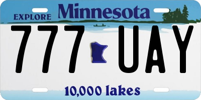 MN license plate 777UAY