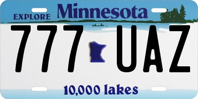 MN license plate 777UAZ