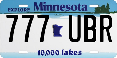 MN license plate 777UBR