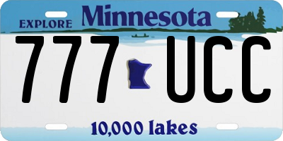 MN license plate 777UCC