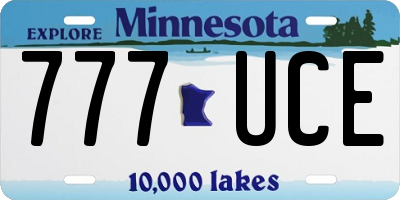 MN license plate 777UCE