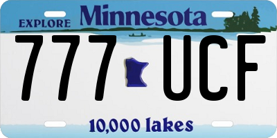 MN license plate 777UCF