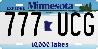 MN license plate 777UCG