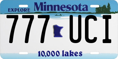 MN license plate 777UCI