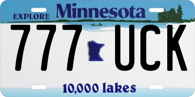 MN license plate 777UCK