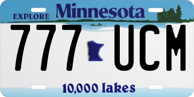 MN license plate 777UCM