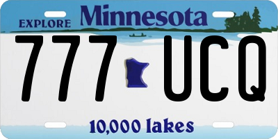 MN license plate 777UCQ
