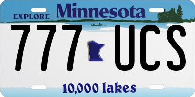 MN license plate 777UCS