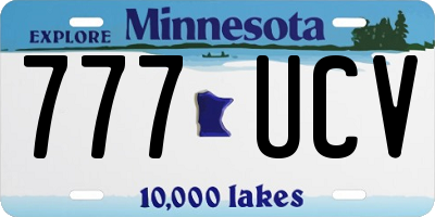 MN license plate 777UCV