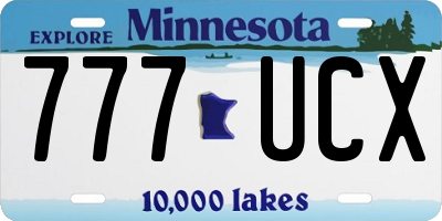 MN license plate 777UCX