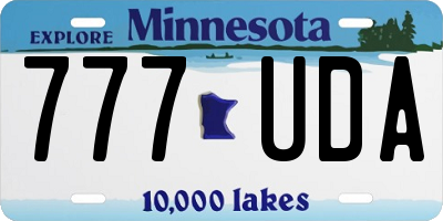 MN license plate 777UDA