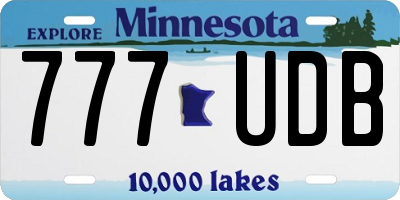 MN license plate 777UDB