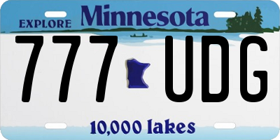 MN license plate 777UDG