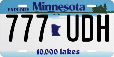 MN license plate 777UDH