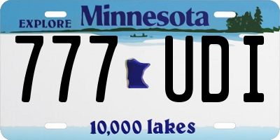 MN license plate 777UDI