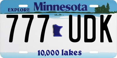 MN license plate 777UDK
